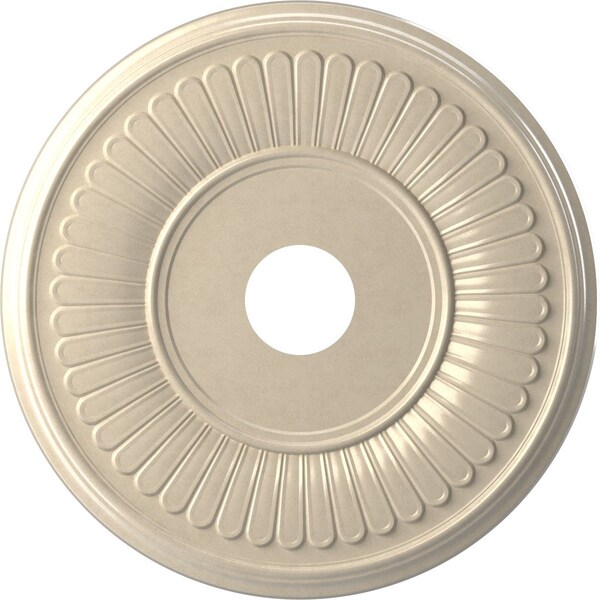 Ekena Millwork Berkshire PVC Medallion (Canopies up to 8 3/8"), 19"OD x 3 1/2"ID x 1"P, Metallic Mist CMP19BEEPE - main